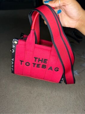 Red Canvas 'THE TOTEBAG' Structured Crossbody Tote